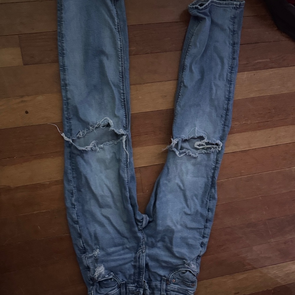 Distressed Blue Women's Jeans